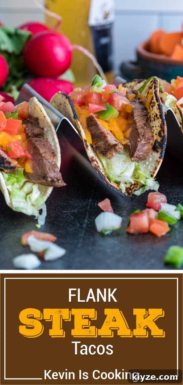 Cilantro-Lime Flank Steak Tacos with Charred Onions 8 flank steak tacos with salsa