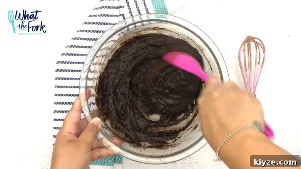 One-Bowl Fudgy Gluten-Free Brownies Recipe 9 Mix until the dry ingredients are fully incorporated