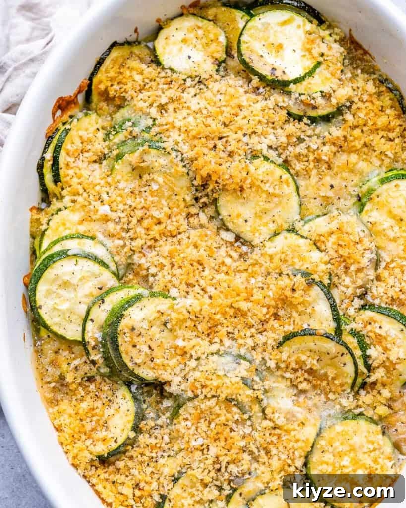 top view vegetarian zucchini casserole 