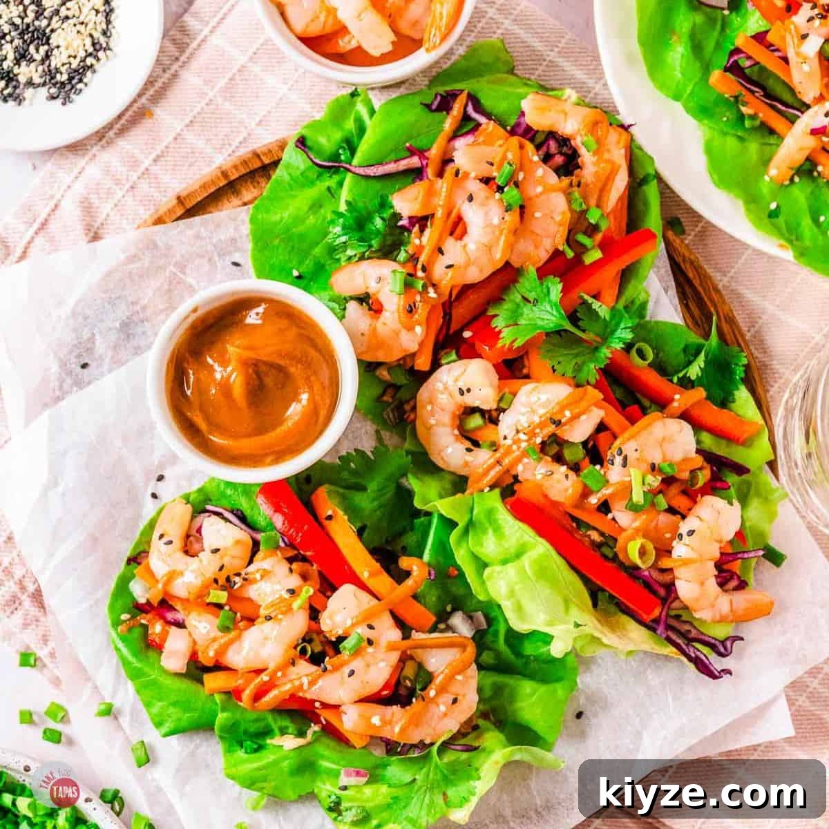 shrimp lettuce wraps featured image