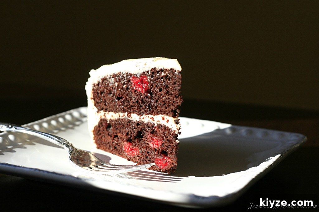 Decadent Chocolate Cherry Layer Cake Recipe 2 slice of cake 2