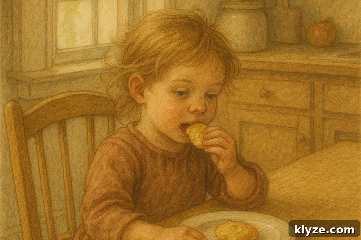 Realistic Meal Prep for Homemakers: Practical Plans That Save Time 3 A young child sitting at a table, eating a muffin from a plate.