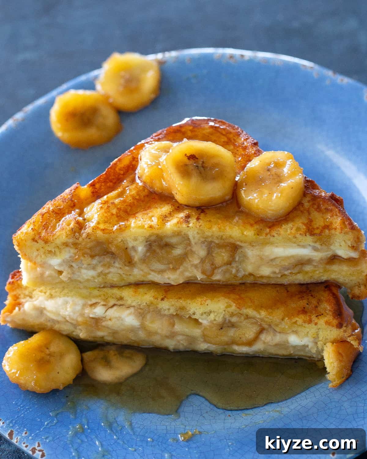 Banana-Stuffed French Toast with Cinnamon Maple Glaze 9 banana stuffed french toast