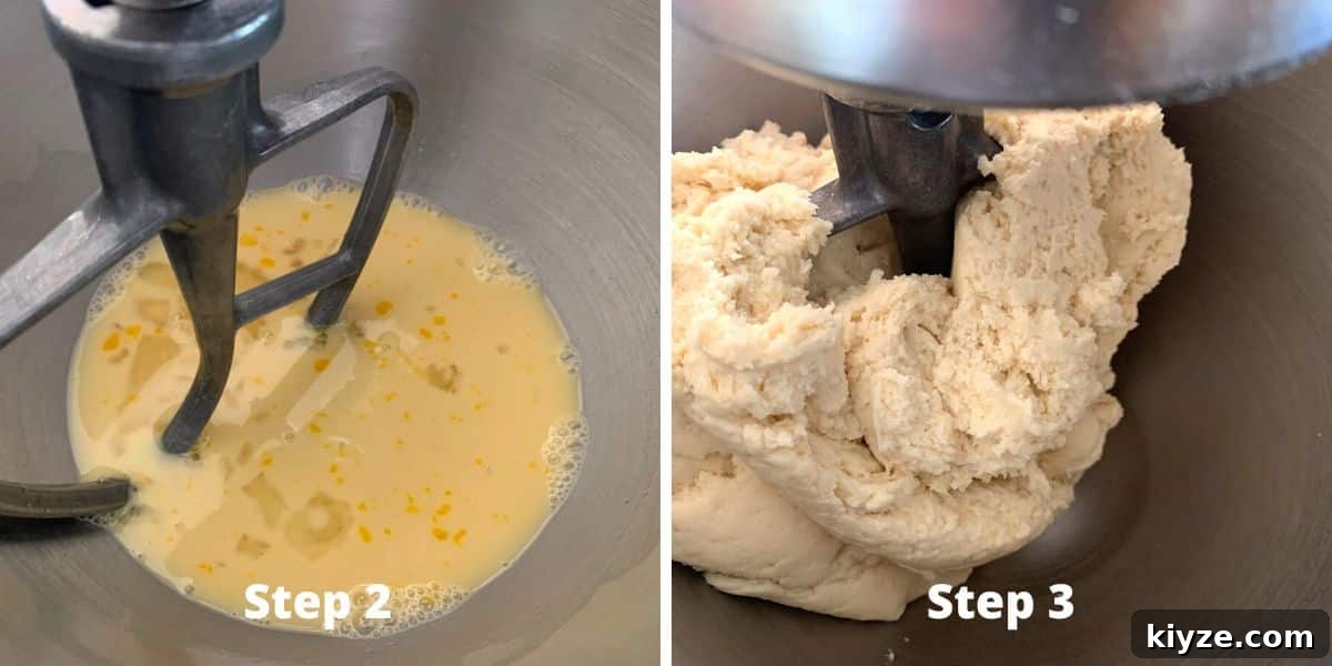Gluten-Free Gingerbread Cinnamon Rolls Recipe 4 Photos of steps 2 and 3.