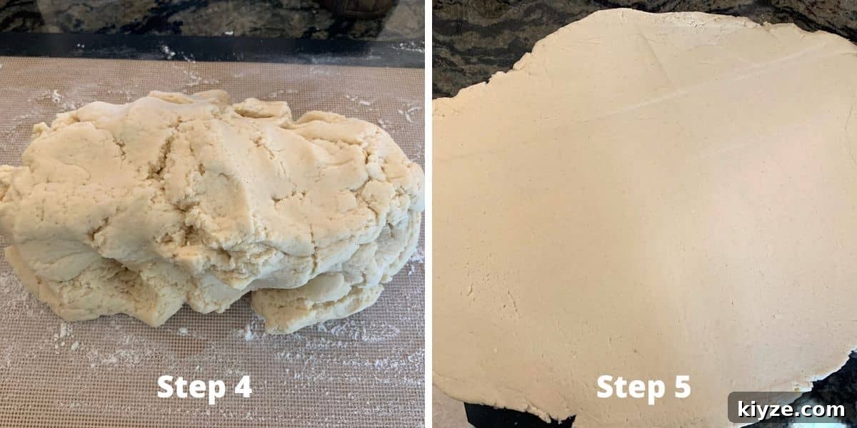 Gluten-Free Gingerbread Cinnamon Rolls Recipe 5 Photos of steps 4 and 5.