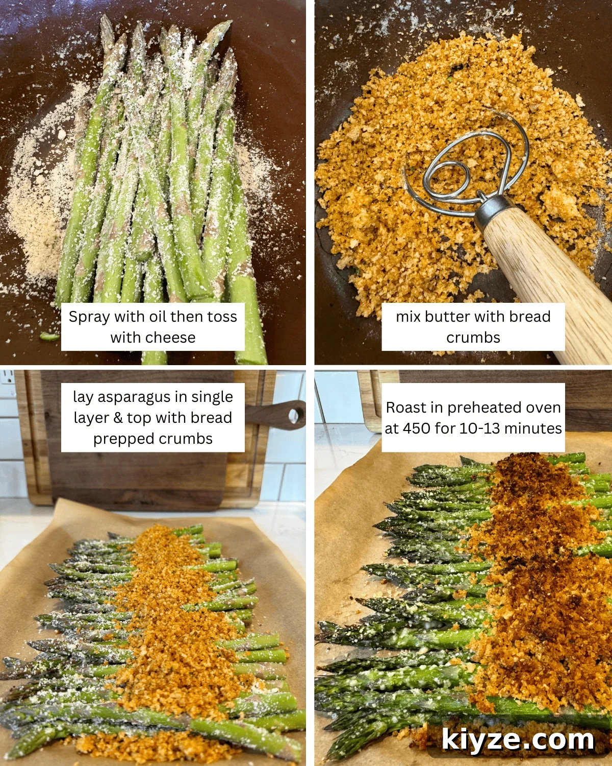 Roasted Asparagus with Crispy Parmesan Crumble 5 how to make recipe main steps
