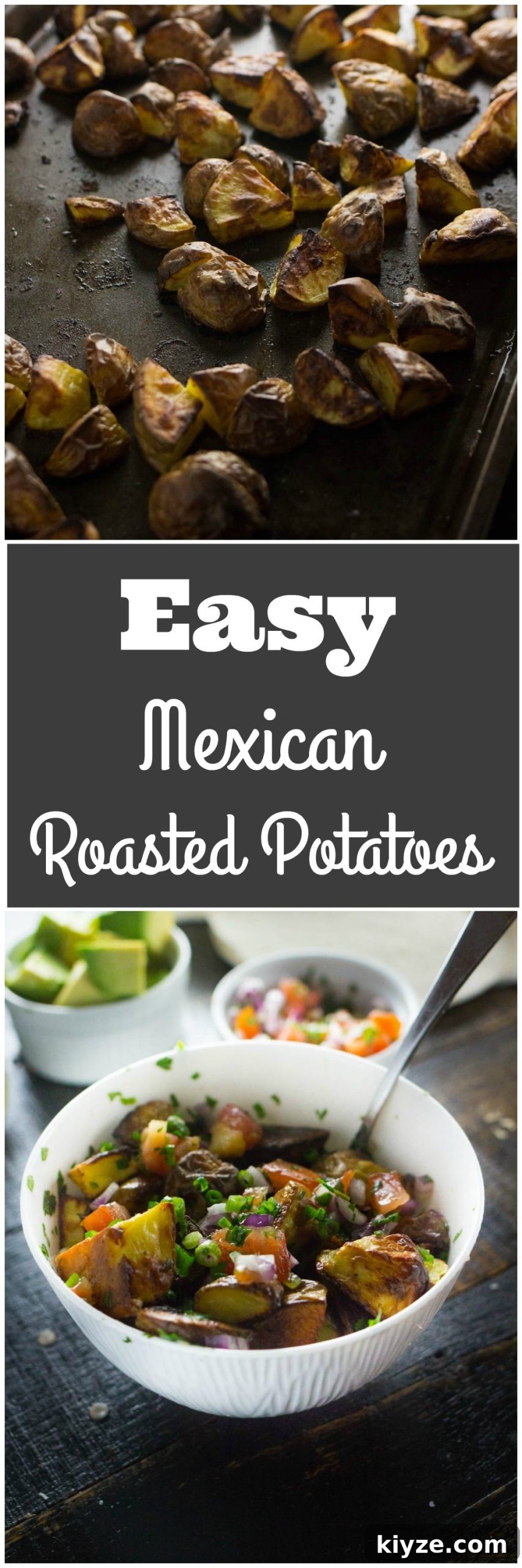 Crispy Mexican-Style Roasted Potatoes with Spicy Citrus Seasoning 7 Classic roasted potatoes baked with classic Mexican spices and tossed together with a zesty pico de gallo! Great served warm or as a healthy alternative to a potato salad!
