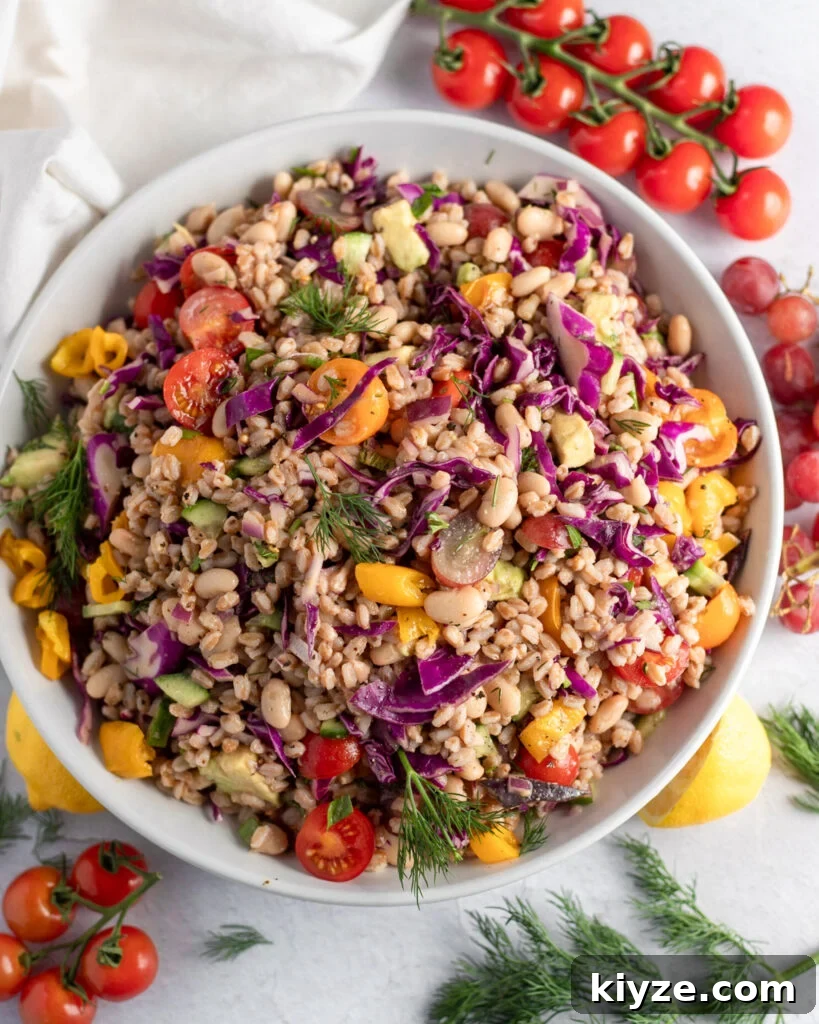 18 Flavorful Vegan Bean Salad Recipes for Every Occasion 10 image rainbow white bean and farro salad