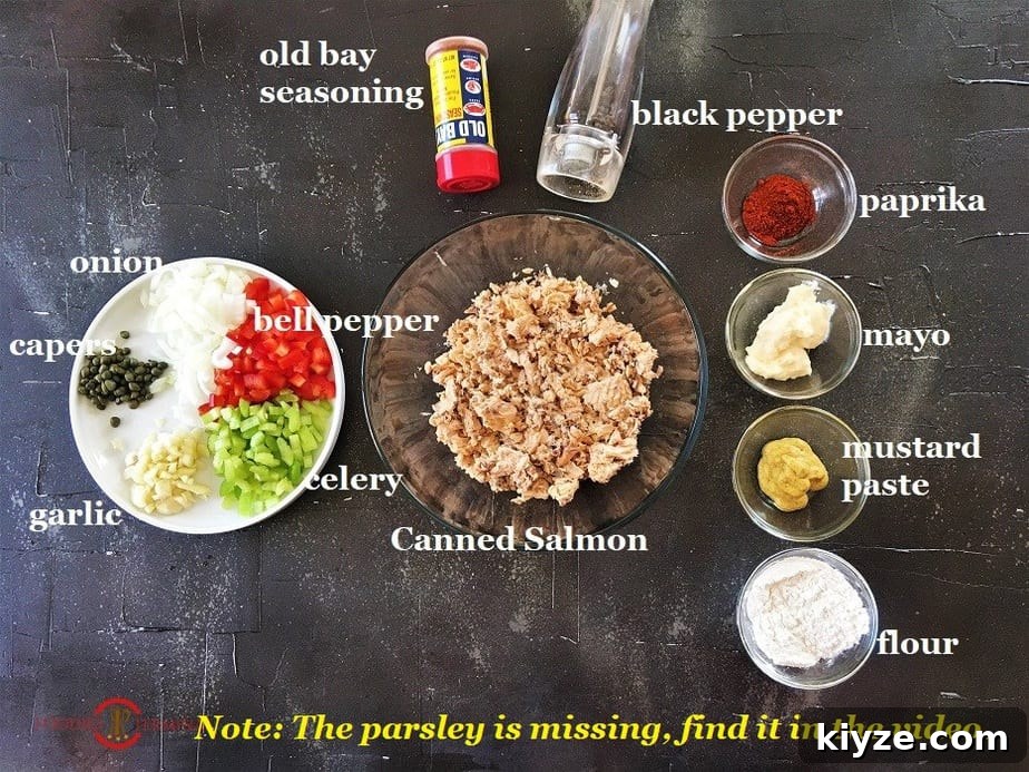Crispy Salmon Patties Made with Flour: Simple Pan-Fried Recipe 4 Salmon Patties without eggs recipe ingredients