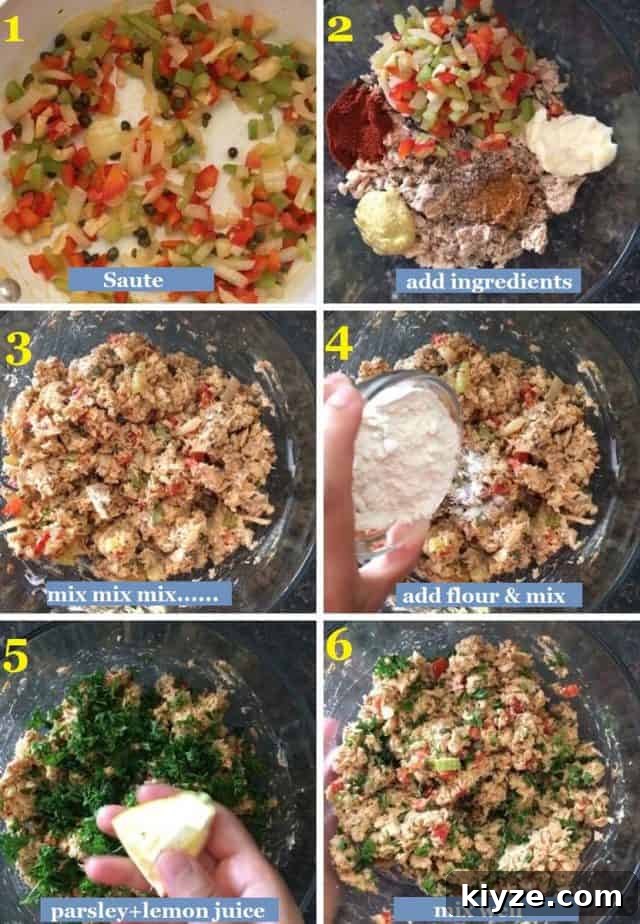 Crispy Salmon Patties Made with Flour: Simple Pan-Fried Recipe 10 Easy Salmon patties without eggs steps pics