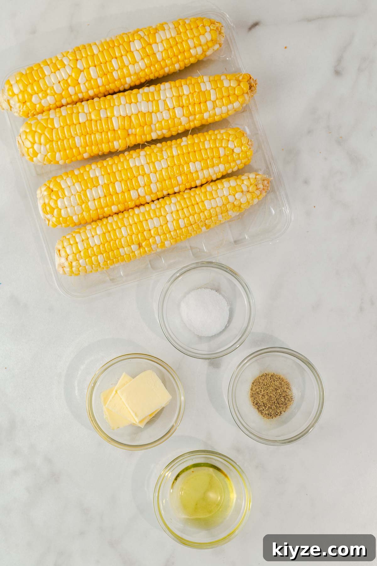Crispy Air Fryer Corn on the Cob in 15 Minutes 3 ingredients for corn on the cob in the air fryer.