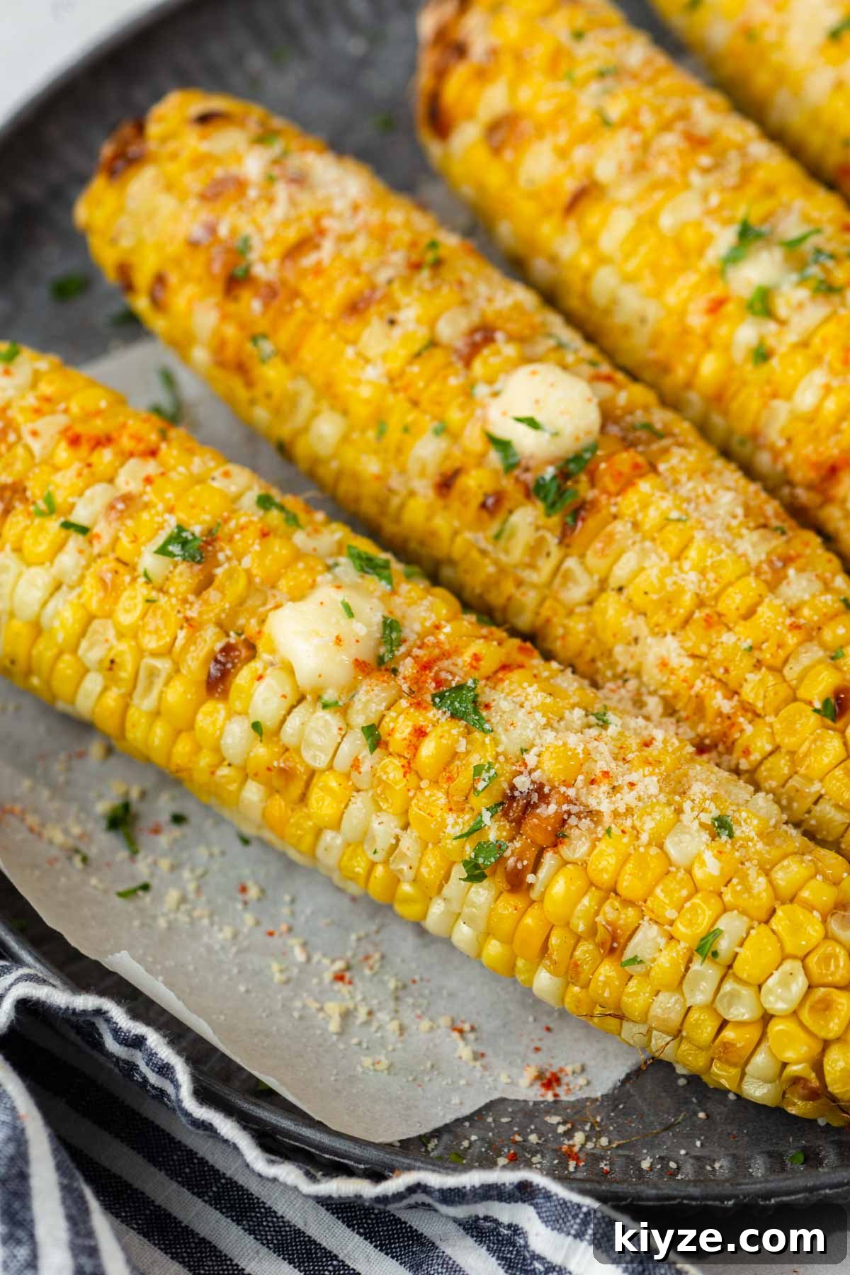 Crispy Air Fryer Corn on the Cob in 15 Minutes 8 air fryer parmesan corn on the cob.