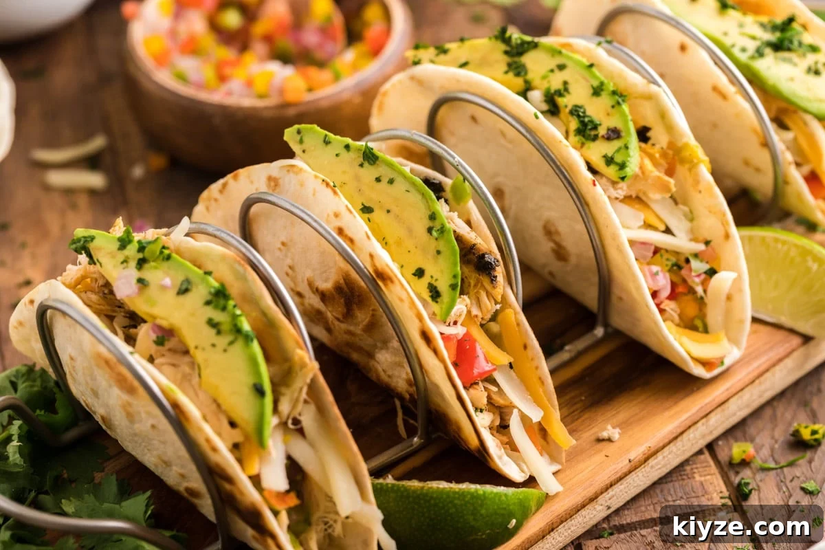 Slow Cooker Chicken Fajitas Recipe for Juicy, Flavorful Meals 7 4 fajitas on a taco tray