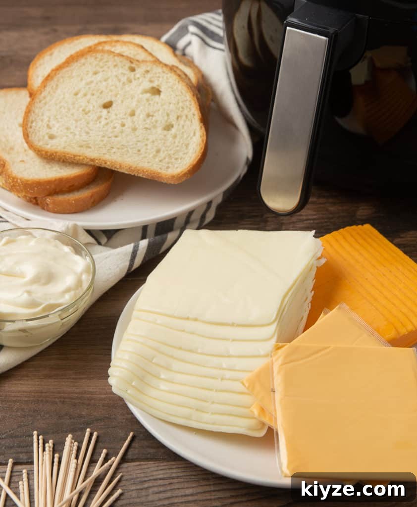 Crispy Air Fryer Grilled Cheese Sandwich Recipe 9 what you need to make a grilled cheese in the air fryer