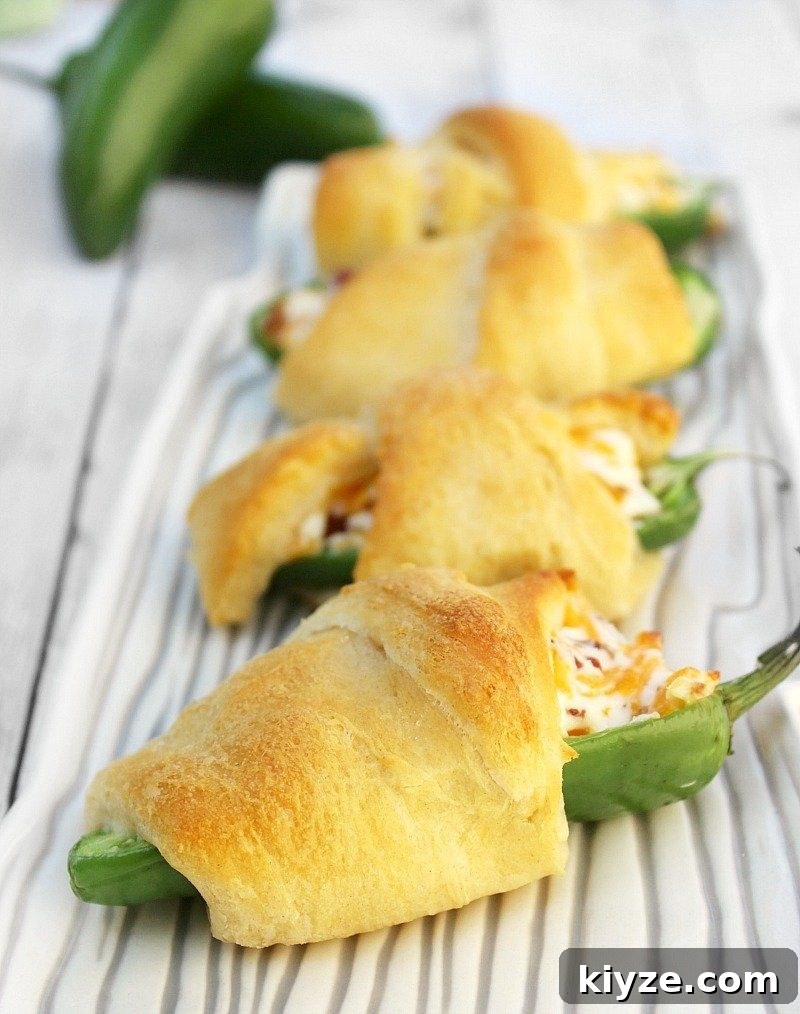 Cheesy Jalapeño Popper Crescent Roll Appetizers 3 jalapeno popper