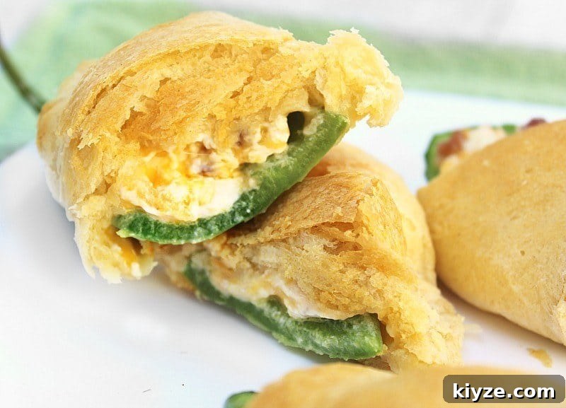 Cheesy Jalapeño Popper Crescent Roll Appetizers 7 Jalapeno poppers