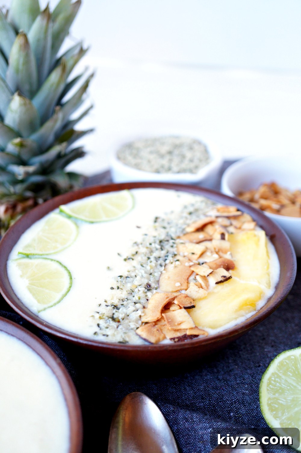 Piña Colada Smoothie Bowl Recipe — Tropical Coconut Pineapple Bowl 6 piña colada smoothie bowls | The Baking Fairy