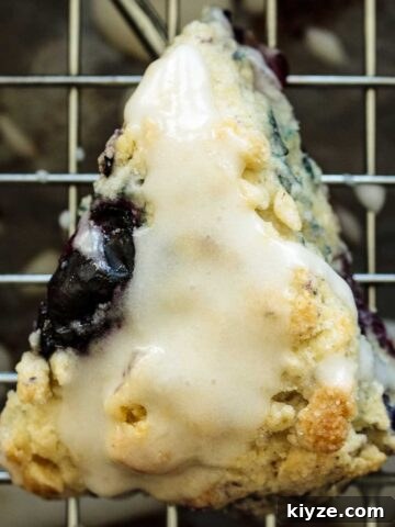 Blueberry Scone with glaze