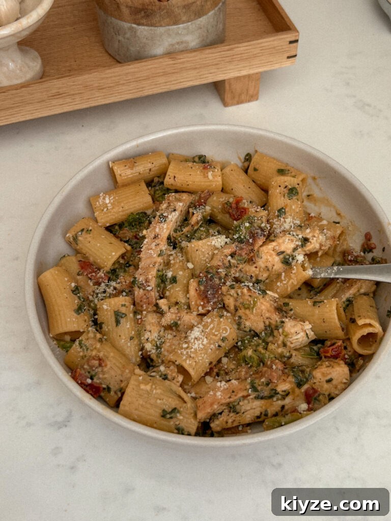 Creamy High-Protein Chicken and Veggie Pasta Bowl 3 img 8606 2