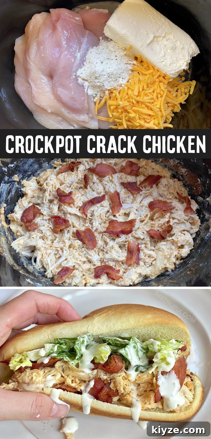 Slow-Cooker Crack Chicken Sandwich Recipe That Melts in Your Mouth 12 Easy Crockpot Crack Chicken Sandwiches (The best slow cooker dinner recipe!)