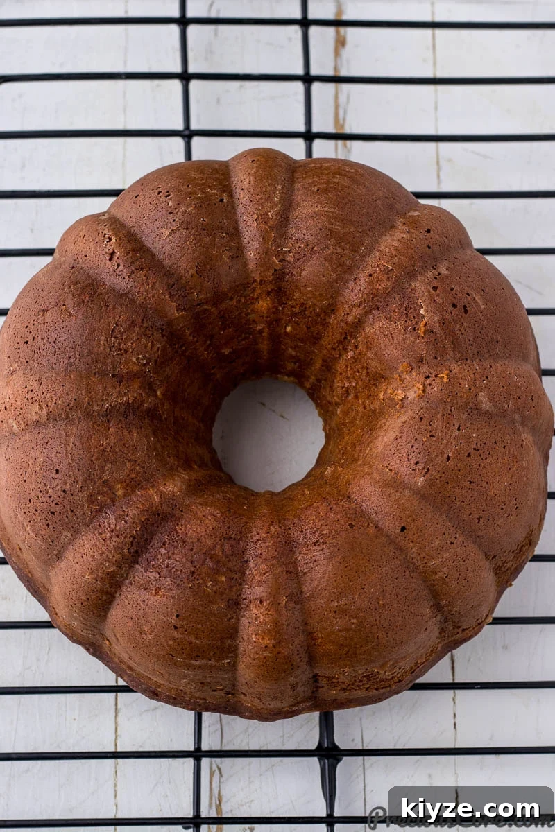 Moist Plantain Cake Recipe with Coconut Frosting 4 Cake in a bundt pan