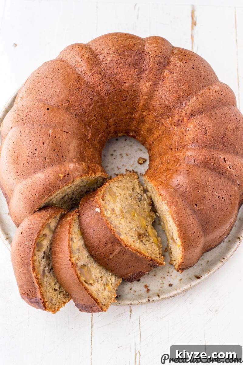 Moist Plantain Cake Recipe with Coconut Frosting 6 Sliced bundt cake