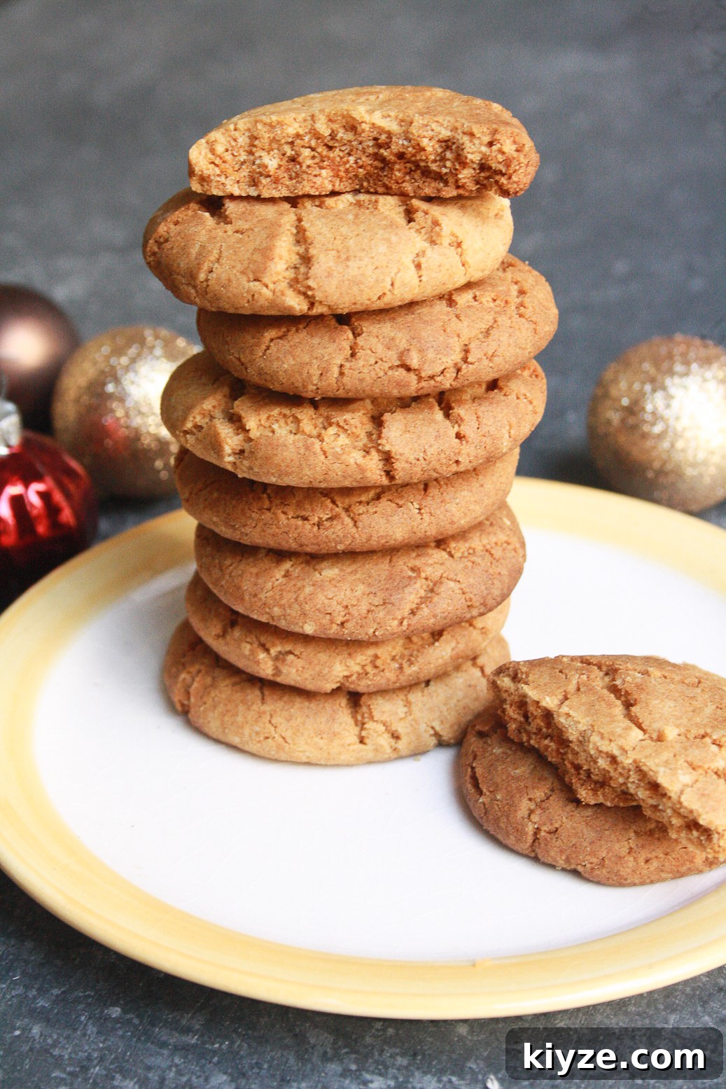 Crispy Eggless Ginger Biscuits Recipe – Crunchy Spice Cookies 2 Perfectly sweet and spicy ginger biscuits waiting to be dunked into a mug of hot tea!