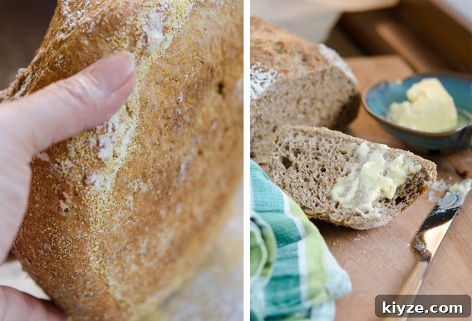 Well baked bread has a hollow sound when tapped with a finger.