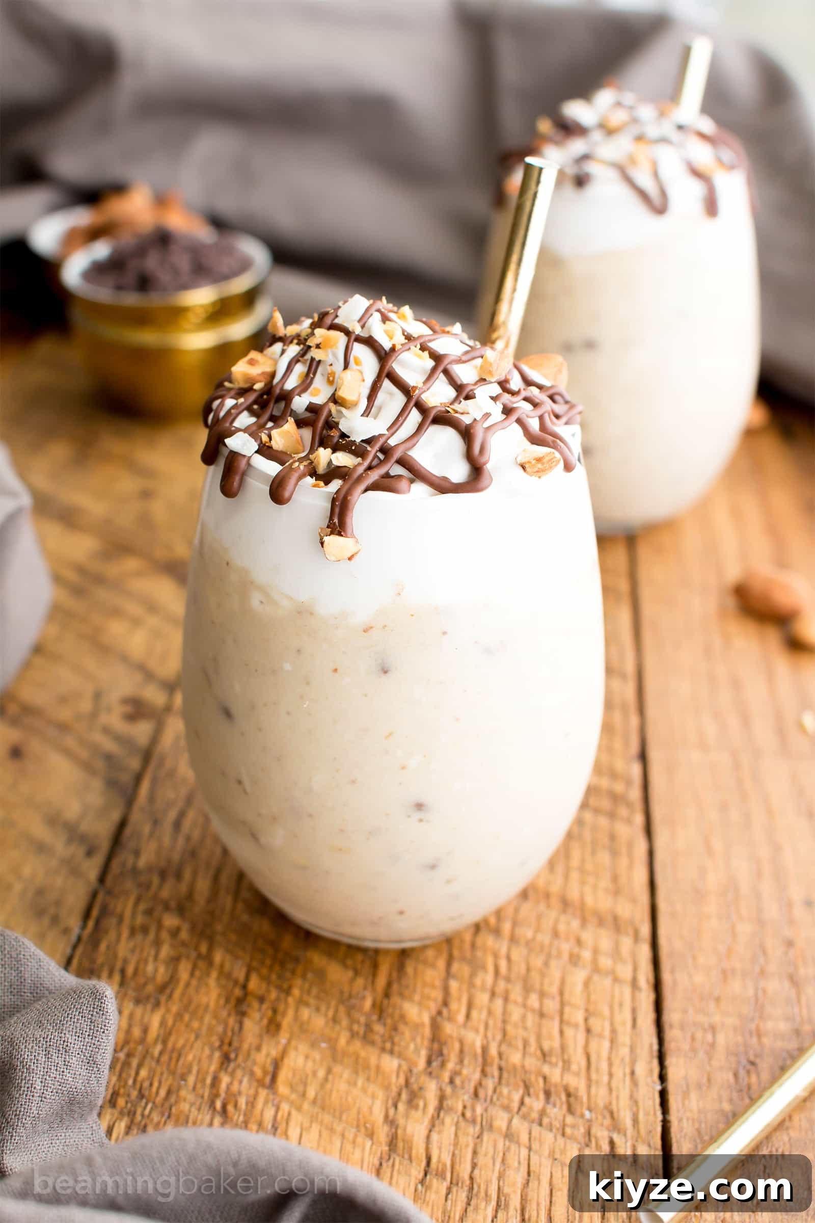 Paleo Almond Joy Milkshake — Vegan, Gluten-Free, Dairy-Free 3 Paleo Almond Joy Milkshake: coconut, chocolate and almonds