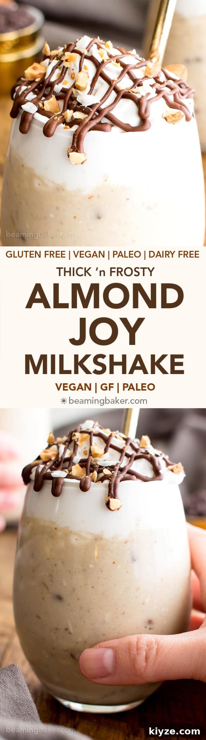 Paleo Almond Joy Milkshake — Vegan, Gluten-Free, Dairy-Free 5 Paleo Almond Joy Milkshake: pin this recipe