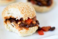 Veggie Sloppy Joe Sliders with Smoky BBQ Sauce