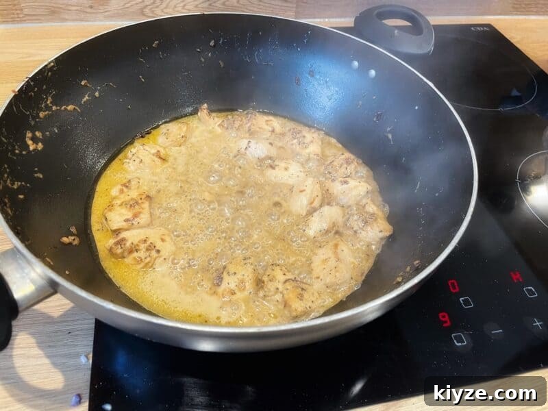 Chicken Kali Mirch simmering