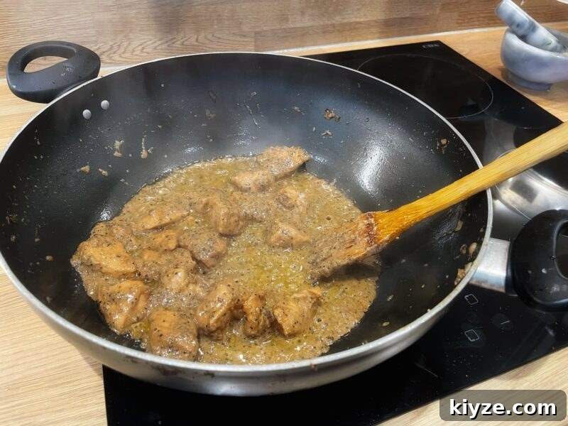 Chicken Kali Mirch ready in pan