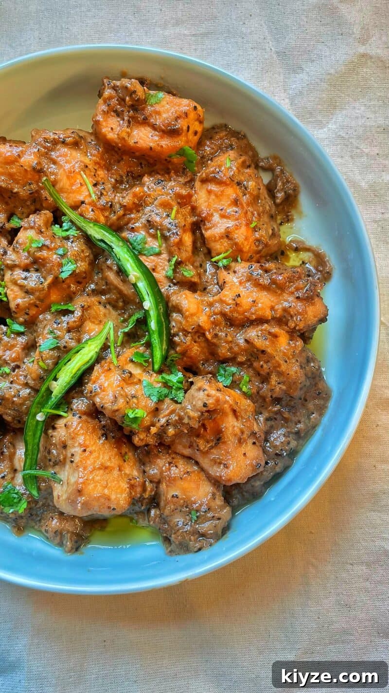 Chicken Kali Mirch finished dish