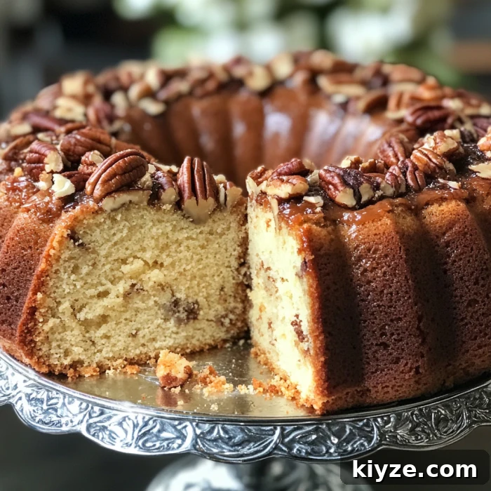 Classic Butter Pecan Pound Cake with Brown Butter Glaze 2 Butter Pecan Pound Cake