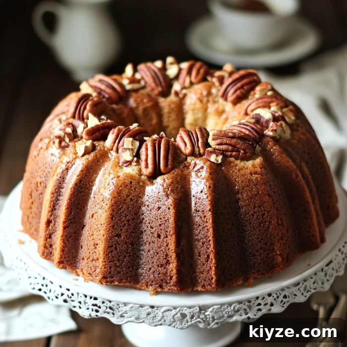 Classic Butter Pecan Pound Cake with Brown Butter Glaze 3 Slice of Butter Pecan Pound Cake