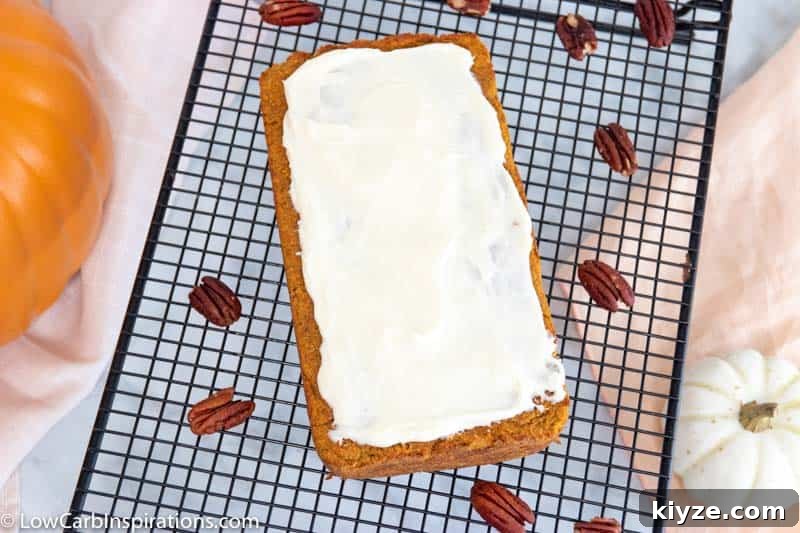 Moist Low-Carb Pumpkin Bread with Cream Cheese Frosting 10 Low Carb Pumpkin Bread with Cream Cheese Frosting
