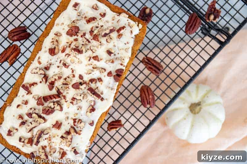 Moist Low-Carb Pumpkin Bread with Cream Cheese Frosting 14 Low Carb Pumpkin Bread with Cream Cheese Frosting