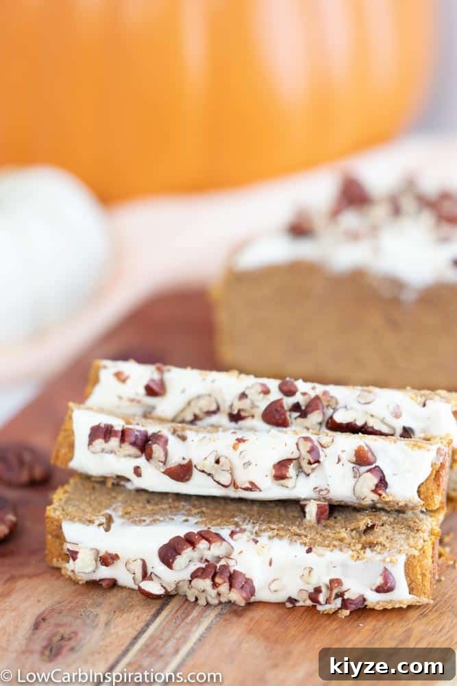 Moist Low-Carb Pumpkin Bread with Cream Cheese Frosting 17 Low Carb Pumpkin Bread with Cream Cheese Frosting