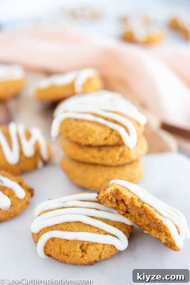Moist Low-Carb Pumpkin Bread with Cream Cheese Frosting 23 Keto Pumpkin Cookies with a Cream Cheese Glaze