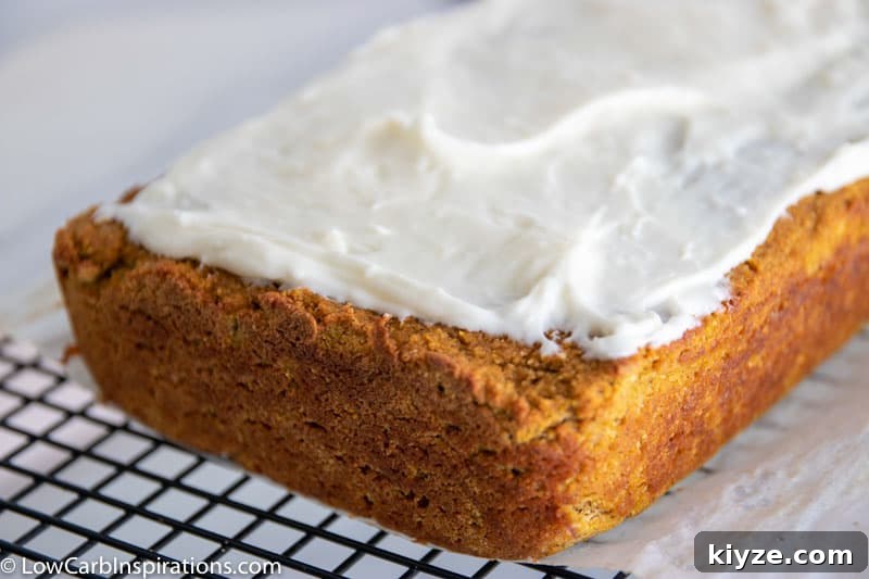 Moist Low-Carb Pumpkin Bread with Cream Cheese Frosting 9 Low Carb Pumpkin Bread with Cream Cheese Frosting