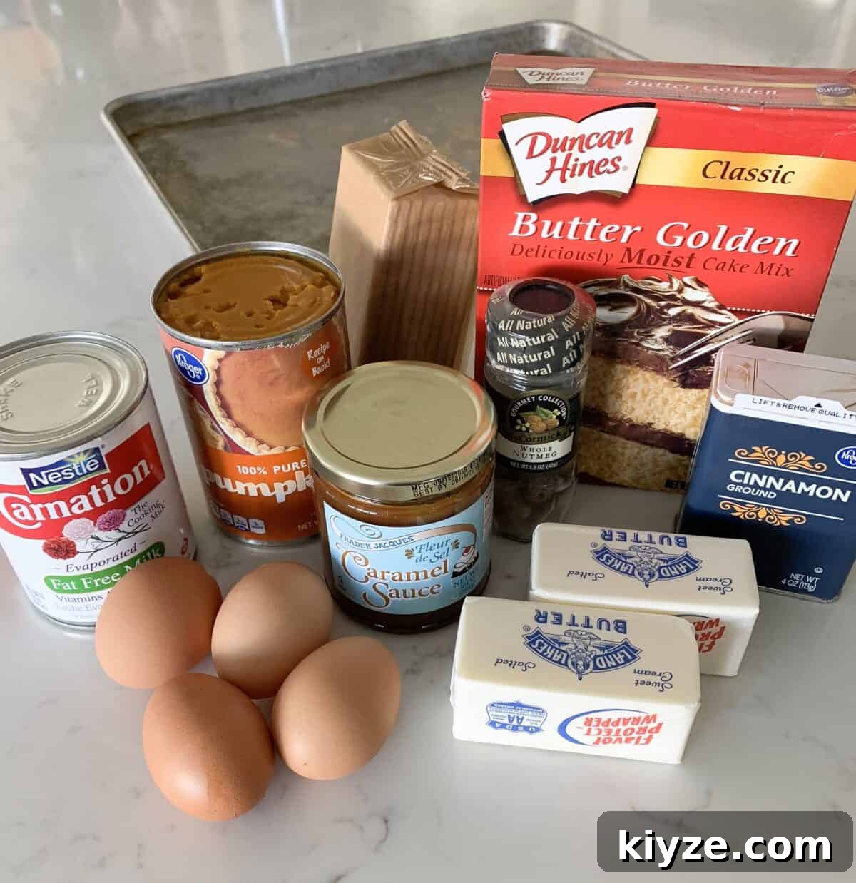 ingredients for pumpkin bars