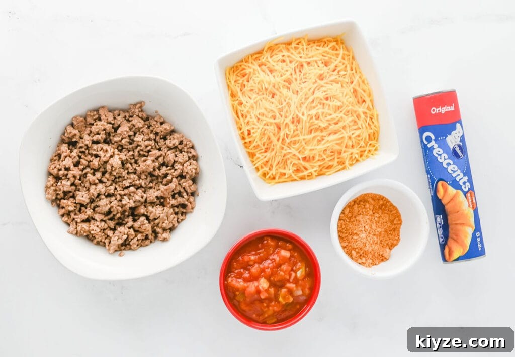 crescent taco bake ingredients
