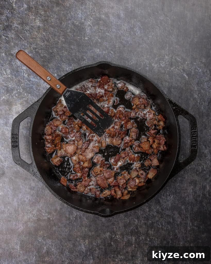 Cooking bacon jam in a pan
